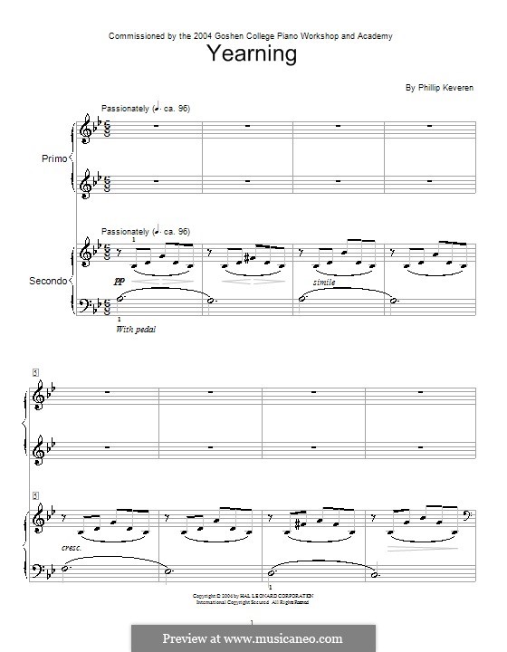 Yearning: For piano by Phillip Keveren