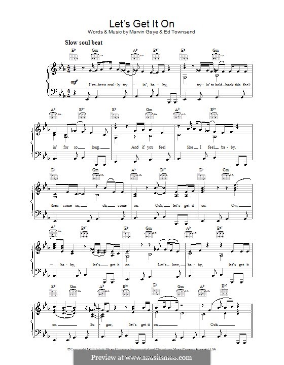 Let's Get It on by E. Townsend sheet music on MusicaNeo