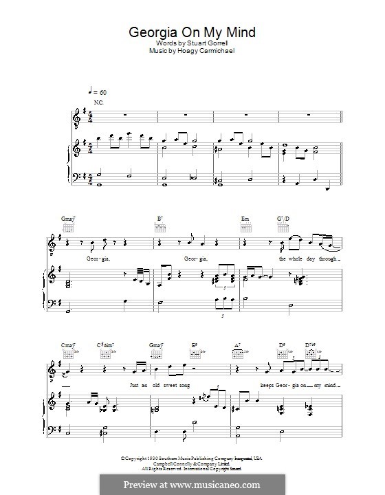 on My Mind by H. Carmichael sheet music on MusicaNeo
