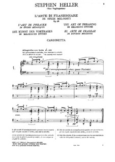 Art of Phrasing. Twenty Six Etudes, Op.16: Art of Phrasing. Twenty Six Etudes by Stephen Heller