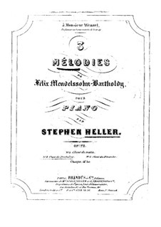 Chant du Troubadour, Op.72 No.2: Chant du Troubadour by Stephen Heller