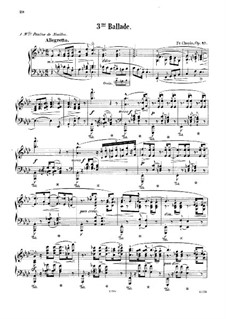 Ballade No.3 in A Flat Major, Op.47: For piano by Frédéric Chopin