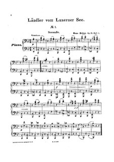 Fünfzehn Ländler vom Luzerner See, Op.11: Vollständiger Satz by Hans Huber