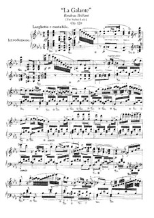 La Galante. Rondo, Op.120: For piano by Johann Nepomuk Hummel