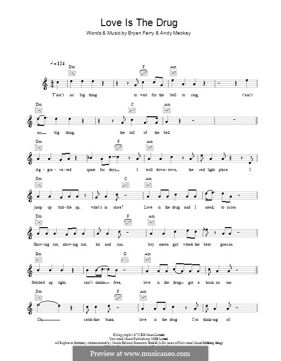 Love Is the Drug (Roxy Music) by A. Mackay, B. Ferry on MusicaNeo