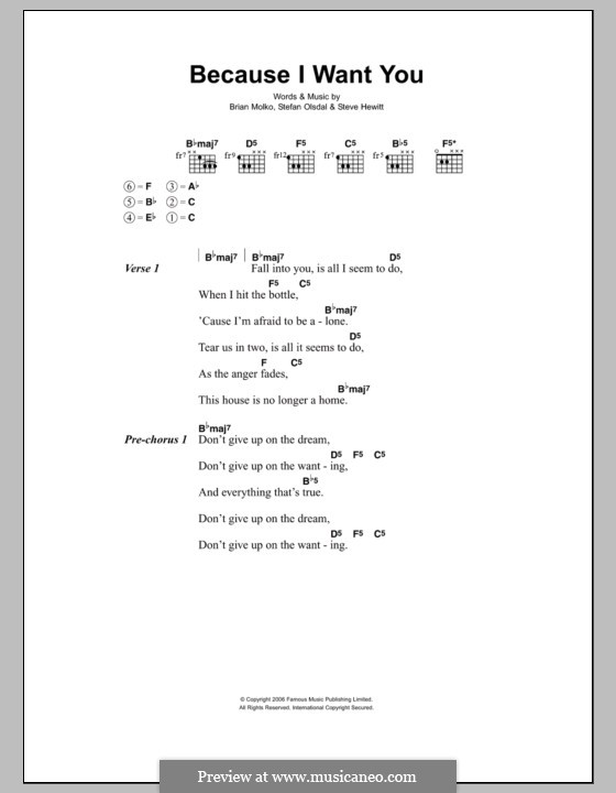 Because I Want You Lyrics