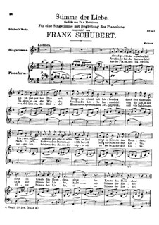 Stimme der Liebe (Voice of Love), D.187: Stimme der Liebe (Voice of Love) by Franz Schubert