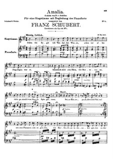 Amalia, D.195 Op.173 No.1: Amalia by Franz Schubert