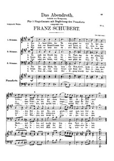 Das Abendrot (Sunset), D.236: Das Abendrot (Sunset) by Franz Schubert