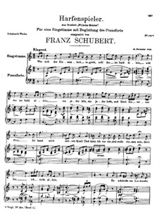 Harfenspieler (The Harper's Song), D.325: Harfenspieler (The Harper's Song) by Franz Schubert