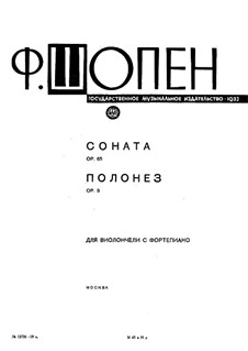 Two Pieces for Cello and Piano, Op.65, Op.3: Two Pieces for Cello and Piano by Frédéric Chopin