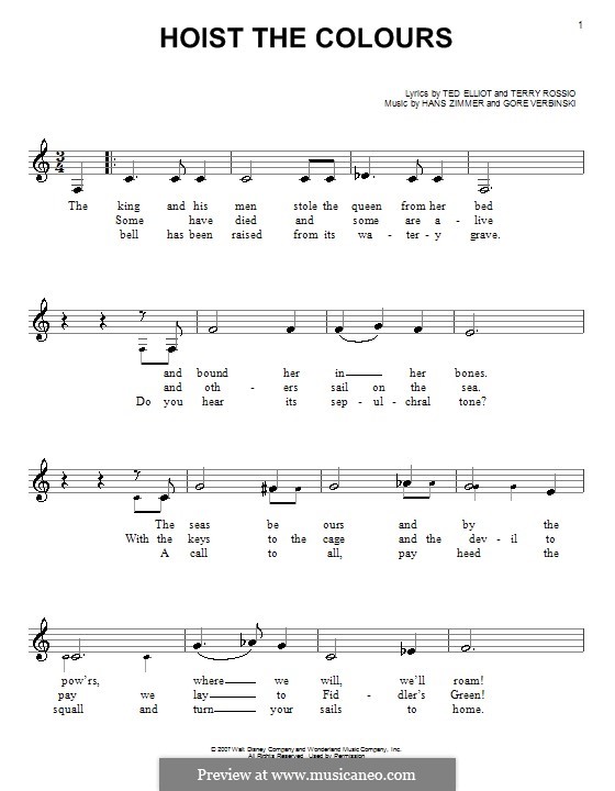 hoist the colors sheet music violin coloring pages pirates of the caribbean violin sheet music