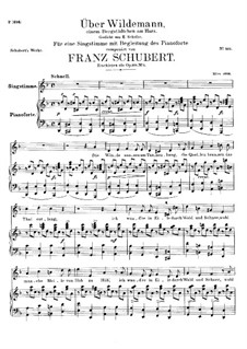 Über Wildemann (Above Wildemann), D.884 Op.108 No.1: Über Wildemann (Above Wildemann) by Franz Schubert