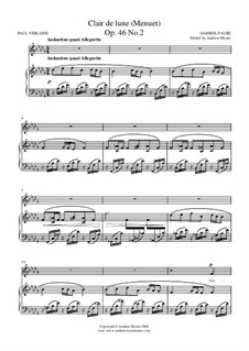 Clair de Lune for voice and piano, Op.46 No.2
