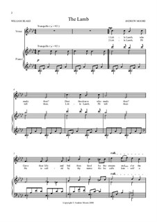 The Lamb for voice and piano
