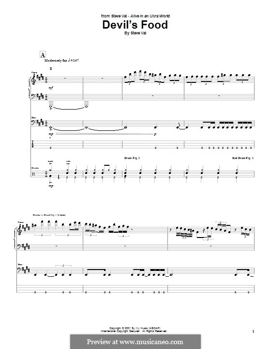 Devil's Food: For guitar with tab by Steve Vai