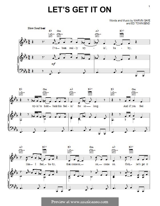 Let's Get It on by E. Townsend sheet music on MusicaNeo
