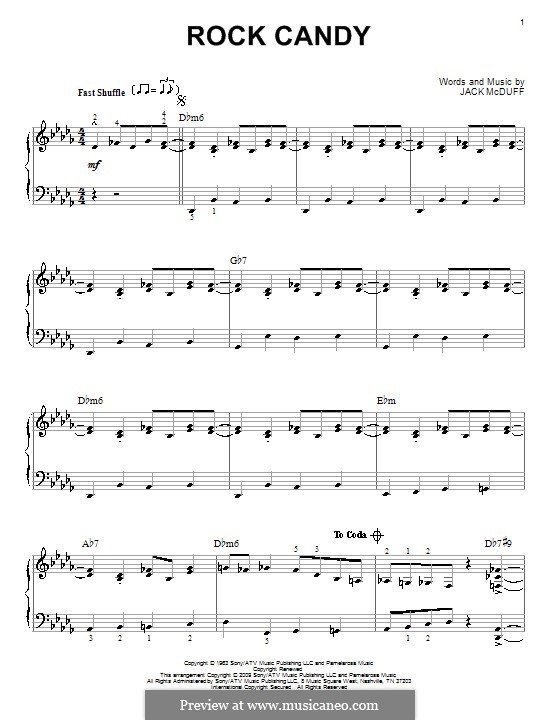Rock Candy by J. McDuff sheet music on MusicaNeo