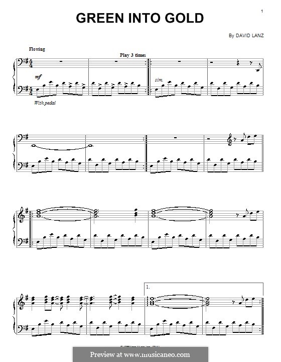 Green Into Gold: For piano by David Lanz