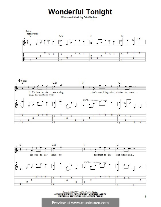 lyrics and chords wonderful tonight lyrics and chords wonderful tonight