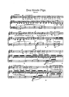 Den blonde Pige (The Fair-Haired Maid), EG 130: Den blonde Pige (The Fair-Haired Maid) by Edvard Grieg