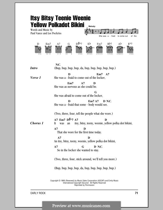 Are Poka dot bikini lyrics Poka dot bikini lyrics necessary