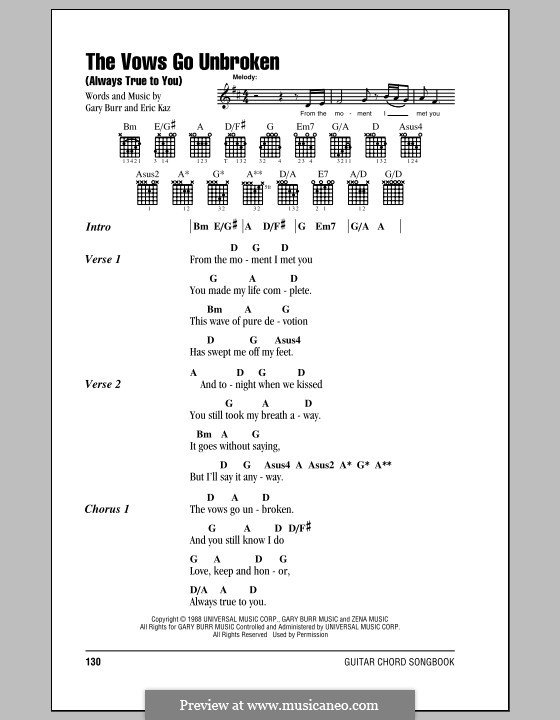 Vows Go Unbroken Piano chords by Kenny Rogers - Amchords