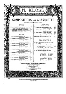 Solo No.7 for Clarinet and Piano, Op.17: Solo No.7 for Clarinet and Piano by Hyacinthe Eléonore Klosé
