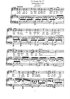 Six Songs, Op.57 Nos.1-6