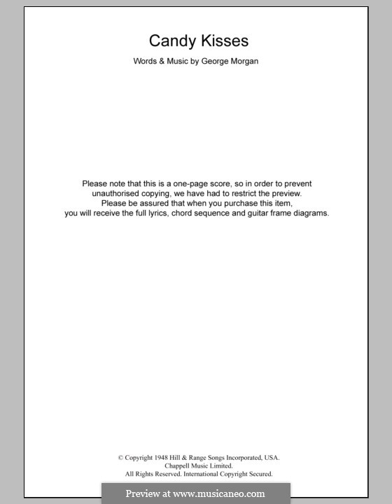 Candy Kisses by G. sheet music on MusicaNeo