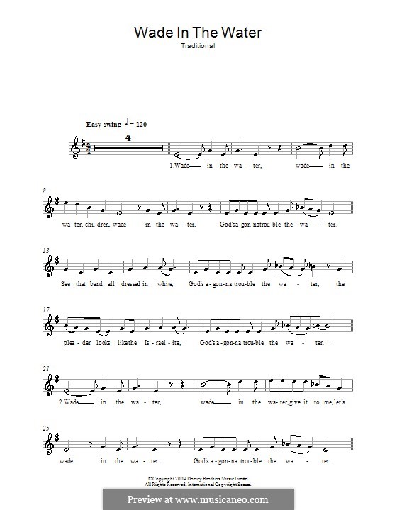 Wade in the Water by folklore sheet music on MusicaNeo Wade in the Water by folklore sheet music on MusicaNeo