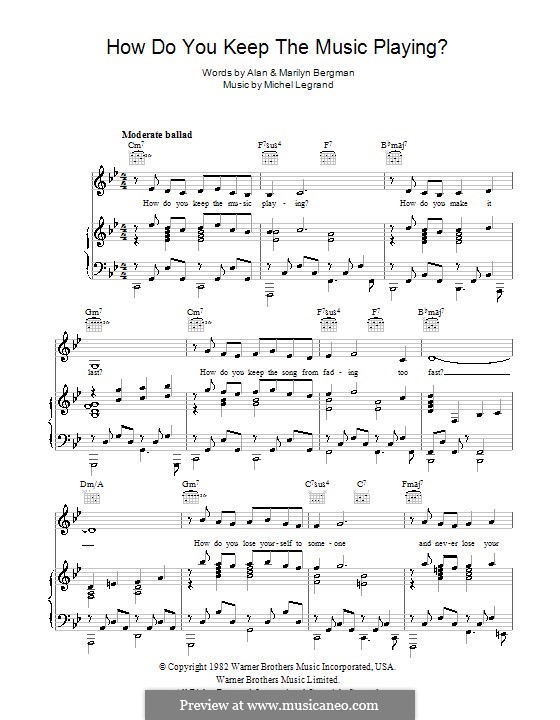 How Do You Keep the Music Playing? by M. Legrand sheet music on MusicaNeo