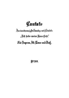 Ich habe meine Zuversicht, BWV 188: Full score by Johann Sebastian Bach