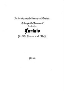 O Ewigkeit, du Donnerwort, BWV 60: Full score by Johann Sebastian Bach