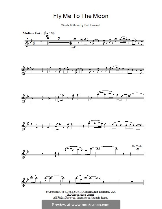 Fly Me to the Moon (In Other Words) by B. Howard sheet music on MusicaNeo