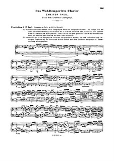 Annotation to 'The Well-Tempered Clavier' (Book II), BWV 882-893