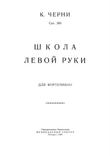 School for the Left Hand, op.399