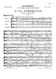 String Quartet No. 14 in C-sharp Minor, Op. 131 Sheet Music Ludwig van Beethoven