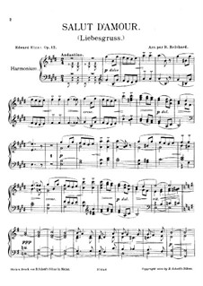 Salut d'amour (Love's Greeting) (Harmonium Part), Op.12