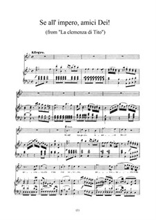 Mozart: La Clemenza di Tito - Se allimpero, amici Dei - Titus, tenor: Instantly download and print sheet music Mozart