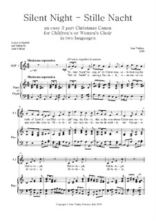 Silent Night-Stille Nacht Canon: Silent Night-Stille Nacht Canon by Joan Yakkey