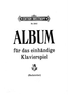 Album of Piano Pieces for One Hand: Album of Piano Pieces for One Hand by Johann Sebastian Bach, Max Reger, Robert Schumann, Frédéric Chopin, Géza Zichy