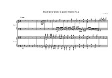 Etude pour deux piano à quatre mains No.2, MVWV 309: Etude pour deux piano à quatre mains No.2 by Maurice Verheul