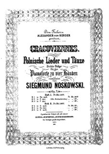 Six Cracoviennes, Op.7: Six Cracoviennes by Zygmunt Noskowski