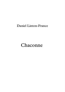 Chaconne (aus der Oper 'Episoden von K und G'): Chaconne (aus der Oper 'Episoden von K und G') by Daniel Linton-France