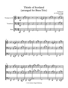 Thistle of Scotland: For brass trio by folklore