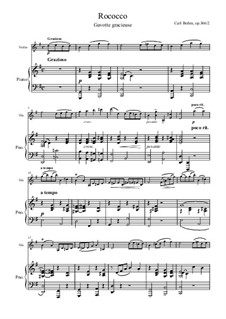 Gavotte gracieuse für Violine und Klavier, Op.366 No.2: Gavotte gracieuse für Violine und Klavier by Carl Böhm