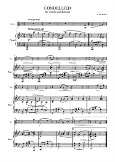Gondellied - Violine und Klavier: Gondellied - Violine und Klavier by Carl Böhm
