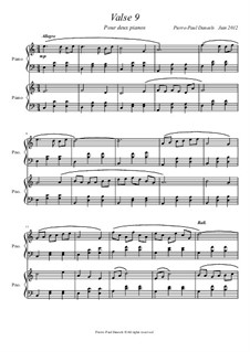 Waltz No.9: For two pianos by Pierre-Paul Daneels