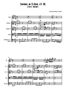 Symphony in D Major. Andante, K.81: Symphony in D Major. Andante by Wolfgang Amadeus Mozart